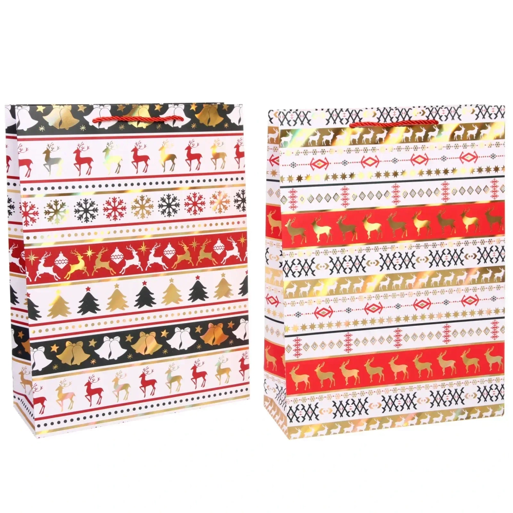 Пакет подарочный «Зимние узоры» 31*42*12 см, микс