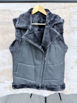 Жилет из натуральной овчины. Косуха, 52 Размер