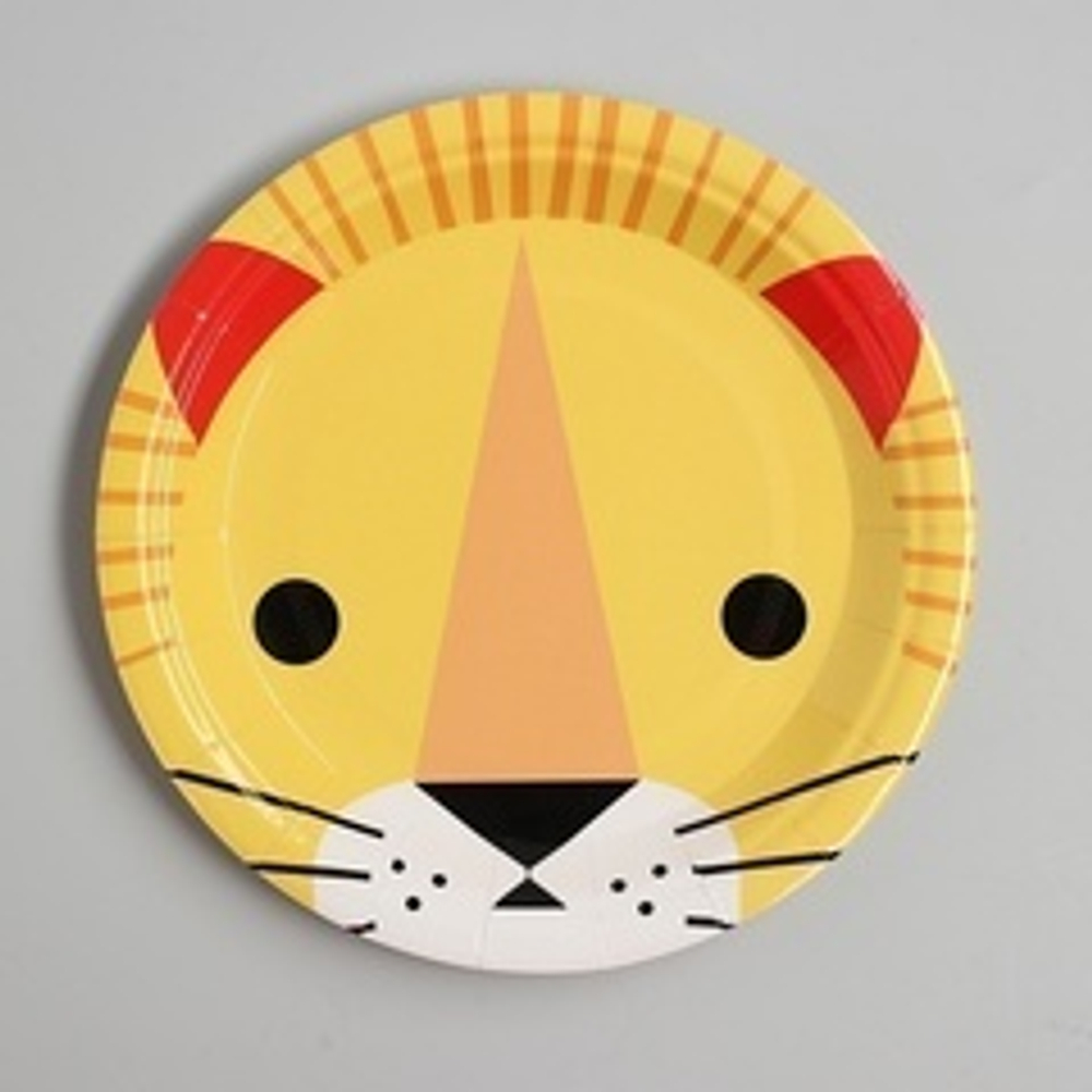 Тарелки бумажные «Лев», 6 шт, 18 см, 1 уп.