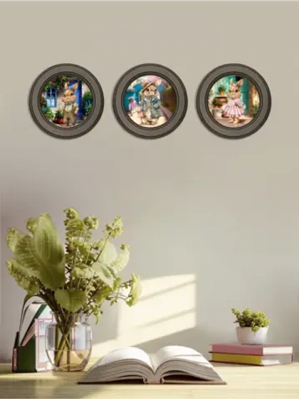 Картины на стену интерьерная на холсте 3 шт 17.5 см