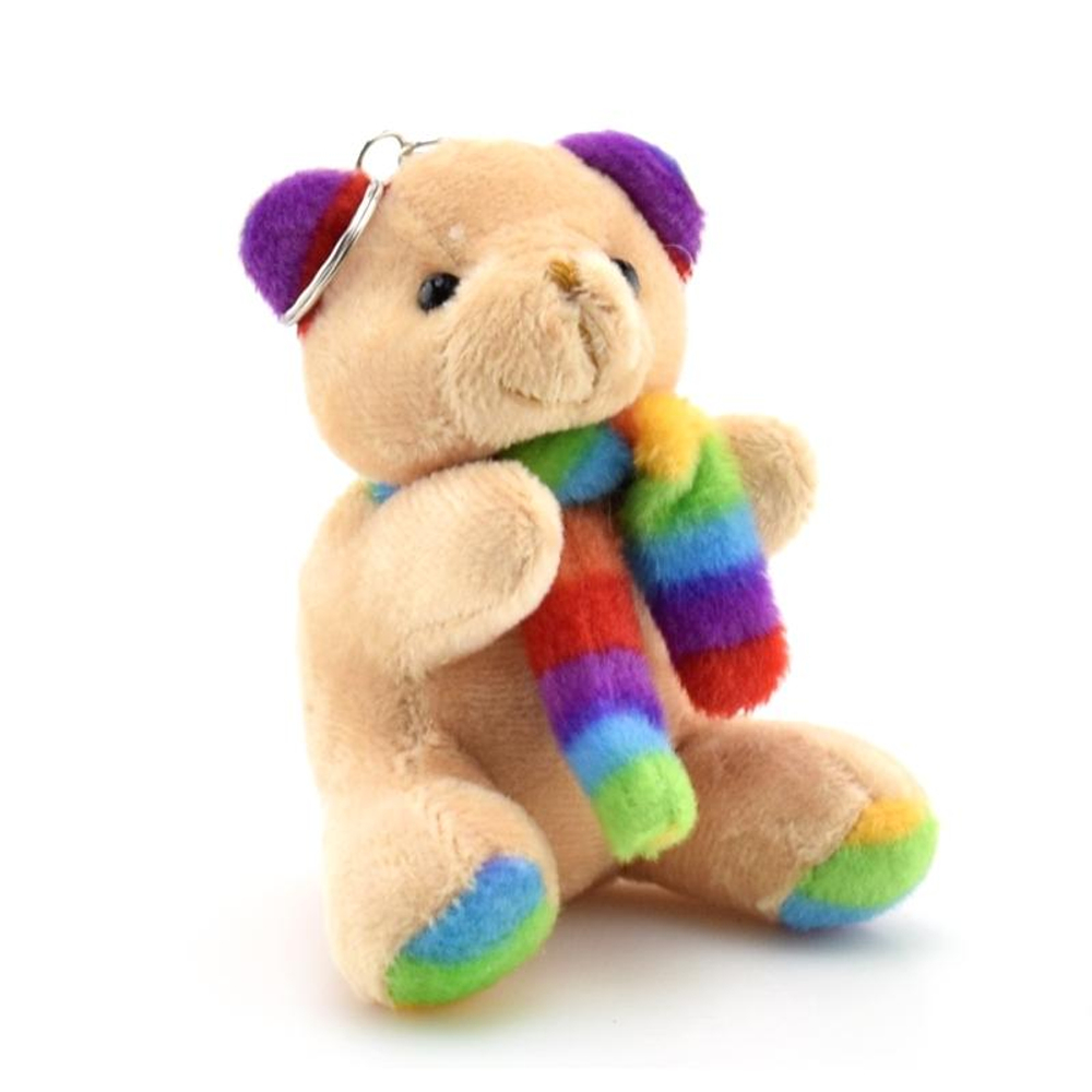 Игрушка мягкая брелок Медведь в шарфике, 4 микс, 8,5 см