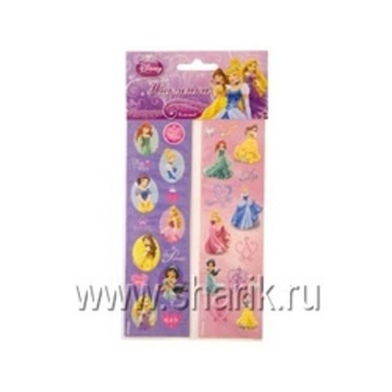 Наклейка, Disney Принцессы, 8 листов