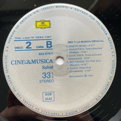 Винтажная виниловая пластинка LP 2001 Y La M sica Espacial, Музыка Из Кинофильма Космическая Одисея 2001, Стэнли Кубрик (Испания 1987)