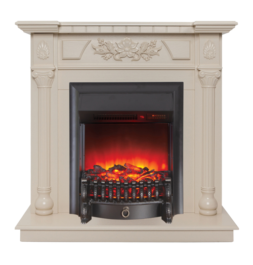 Каминокомплект Real Flame Dacota WT с очагом Fobos Lux Black RC