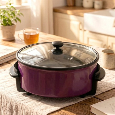 Сковорода электрическая 32см 1500Вт, цвет фиолетовый, SA-7712V