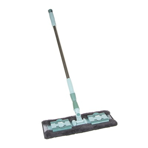 Швабра с насадкой из микрофибры, ручка телескоп. черенок сталь 66-110см механизм-бабочка VETTA