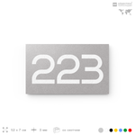 Номер на дверь 223, табличка на дверь для офиса, квартиры, кабинета, аудитории, склада, голубой 120х70 мм, Айдентика Технолоджи