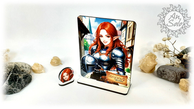 Женский аватар Полуэльф Воин для настольных игр, ДНД