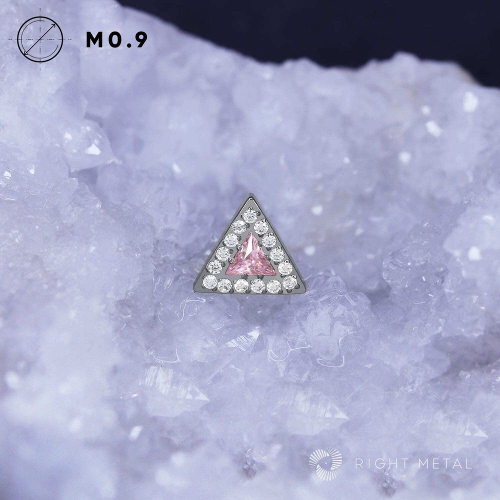 Shine Triangle Pink &amp; Crystal