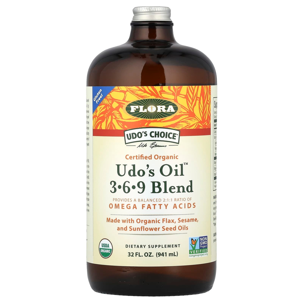 Flora, Udo's Choice, Udo's Oil, смесь 3, 6, 9, 946 мл (32 жидк. унции)