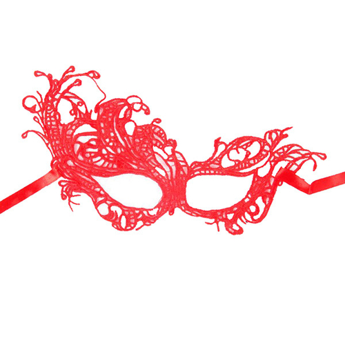 Красная ажурная текстильная маска Марго Bior Toys Erowoman-Eroman EE-20352-3