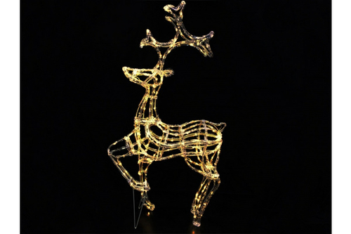 LED-XM(IВ)-RA020-24-WW-48 Олень каркасный обвит акрилом 136*80*40(теплый белый )