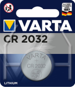 Батарейка Varta Lithium Coin CR2032 , 230 mAh , ( 1 ) шт. в блистере, 06032101401