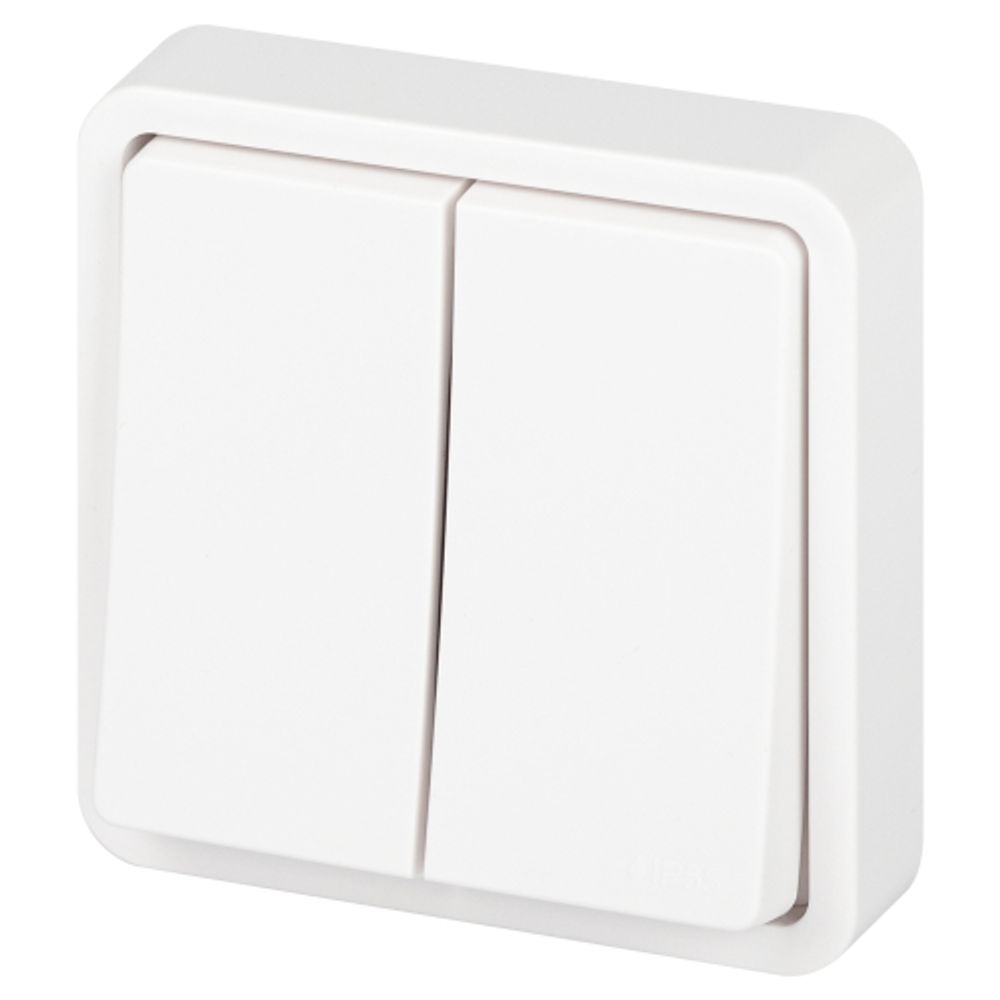 Переключатель ЭРА Эксперт 11-1526-01 двойной IP55 10АХ-250В СУ белый