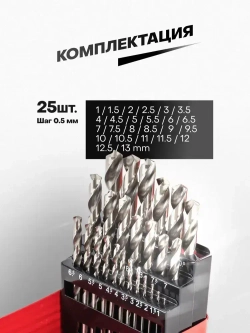 Набор сверл по металлу HSS 4241