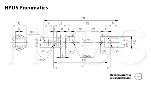 DSNU-16-260-PPV-A Пневмоцилиндр
