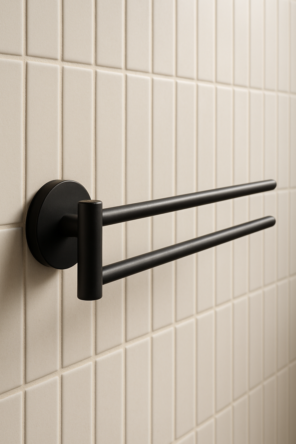 Держатель для полотенец STWORKI Киркенес S45360BK матовый черный