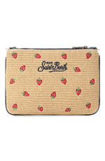 Косметичка Saint Barth Parisienne солома с клубничкой