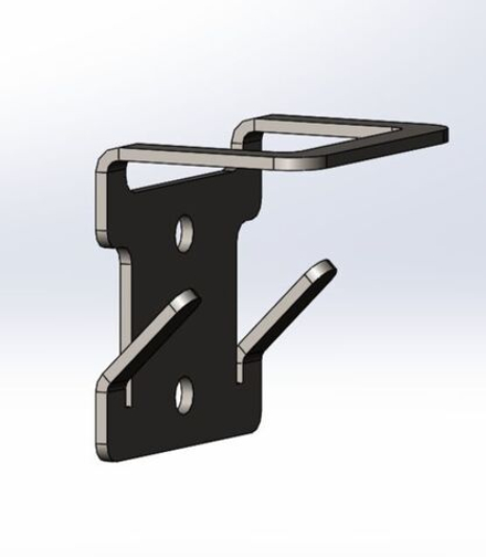 Держатель для обувных ложек, зонтов, ключей настенный, белый