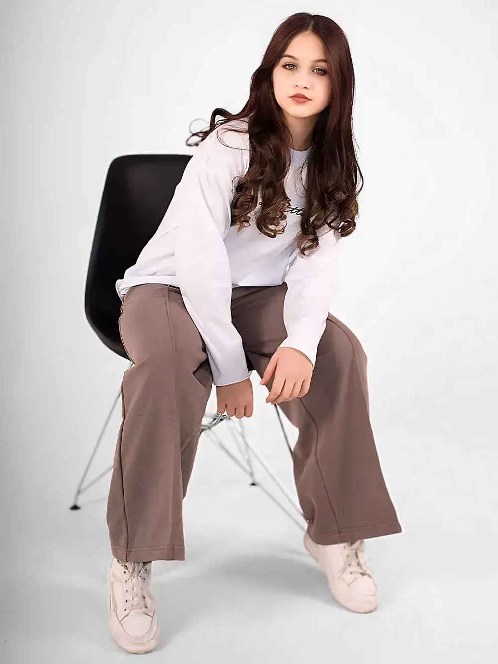 Брюки детские широкие палаццо на резинке