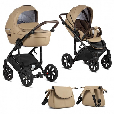 Коляска Tutis Viva Life 3 в 1 New 2019 №084 (Бежевая эко-кожа)