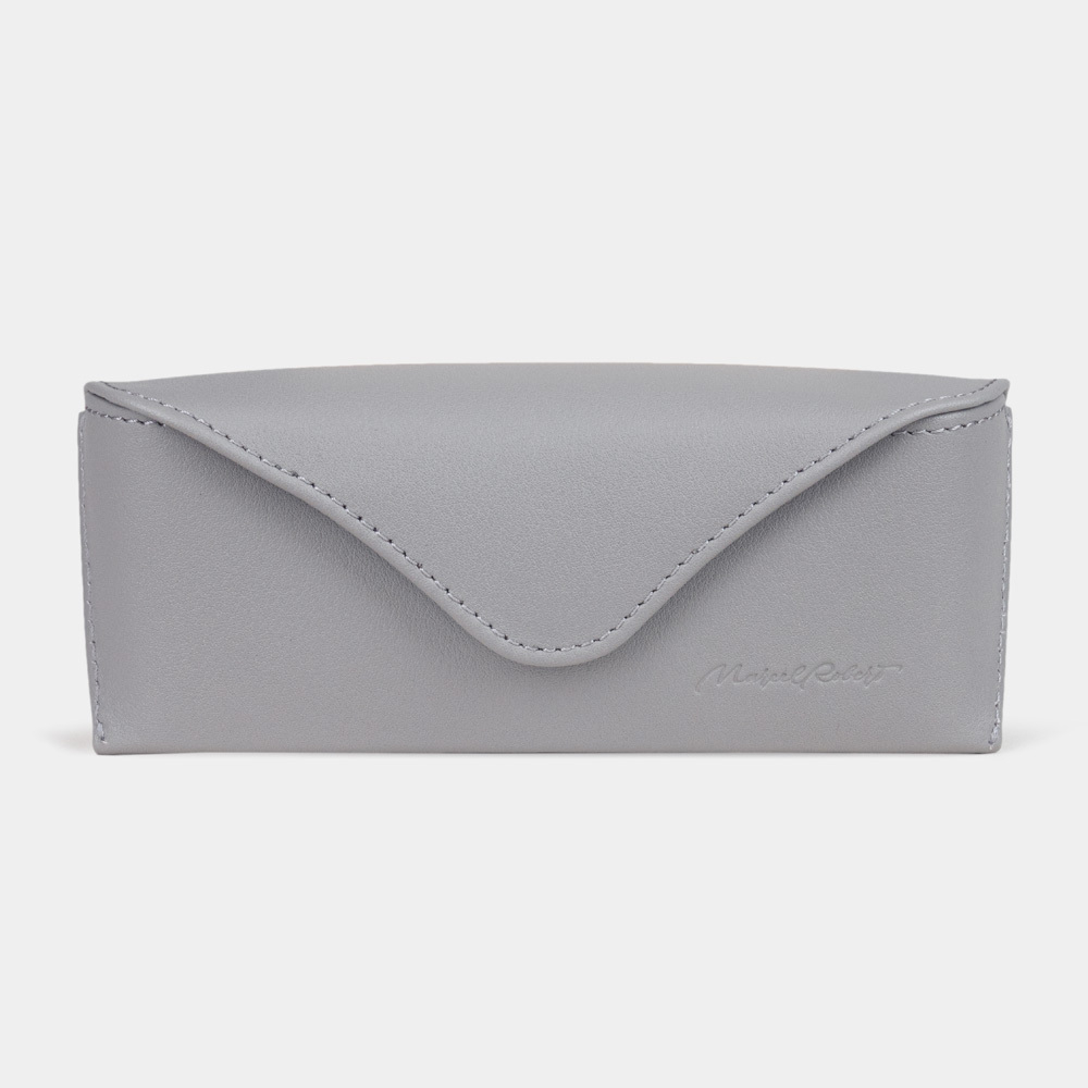 Футляр для очков Vision из кожи теленка, серого цвета