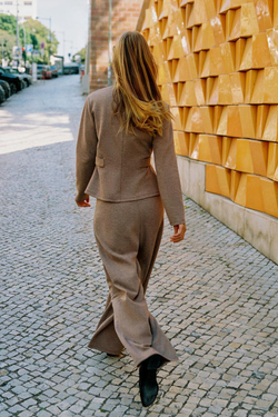 ZARA ТОП ИЗ САРЖИ С ПУГОВИЦАМИ, СВЕТЛО-КОРИЧНЕВЫЙ