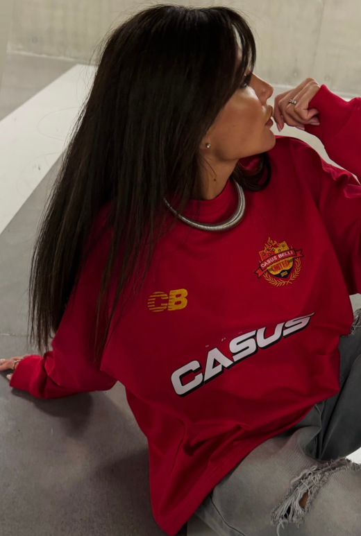 Лонгслив Manchester красный