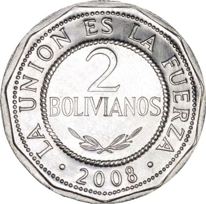 2 боливиано 2008 Боливия