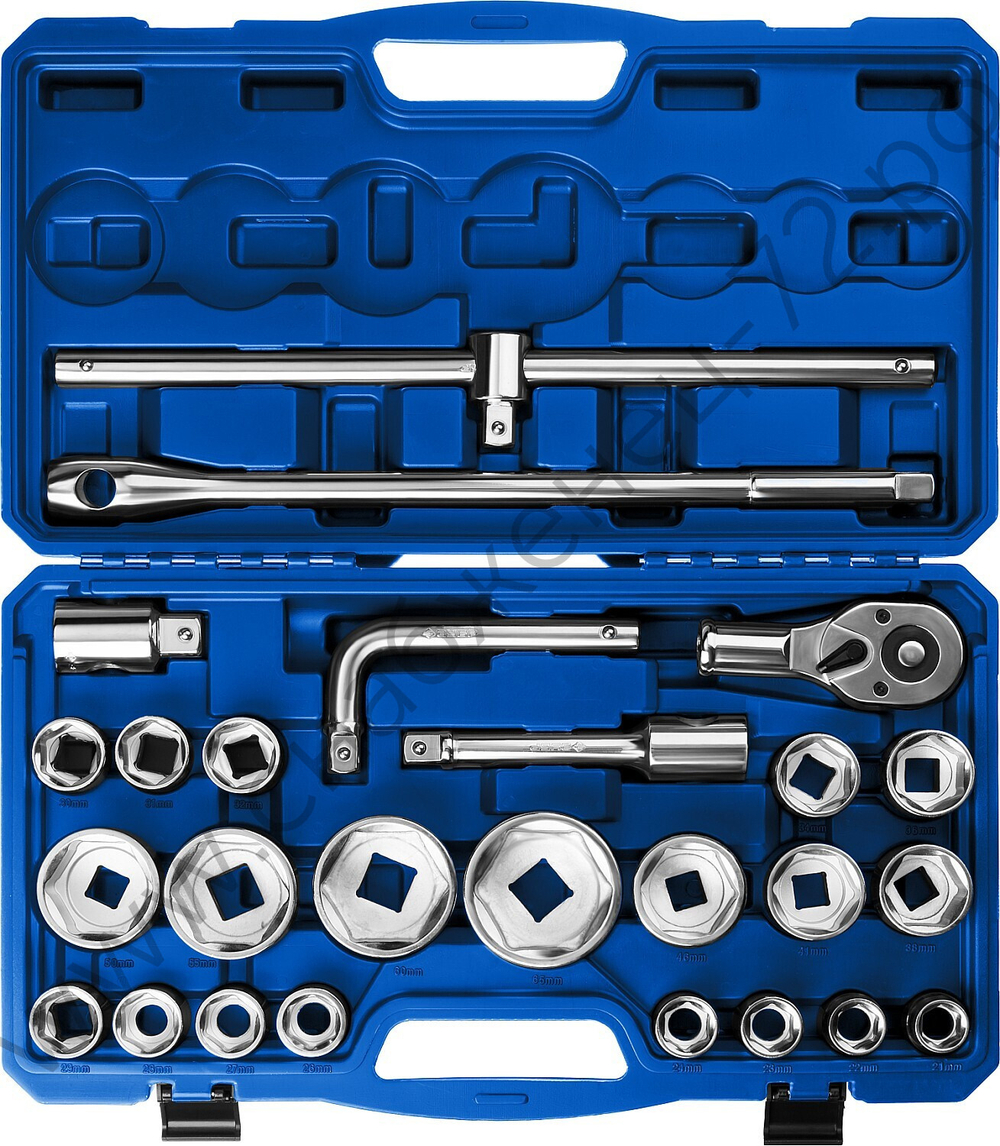 ЗУБР НКТ-26, 26 предм., (3/4″+1″), набор инструмента для крупногабаритной техники, Профессионал (27660-H26)