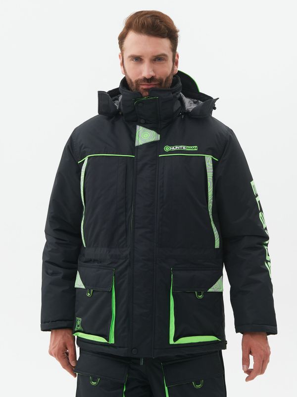 Костюм зимний Elbrus ткань Hit Membrane цвет Черный/Лайм