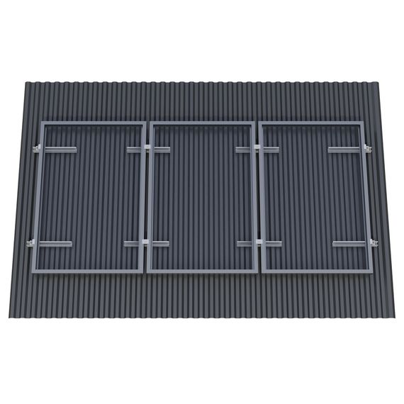 Крепёж трёх солнечных батарей 100-200 Вт на наклонную крышу. 70 мм, YASHEL Technologies Крепёж трёх солнечных батарей 100-200 Вт на наклонную крышу. 70 мм, фото №723152502