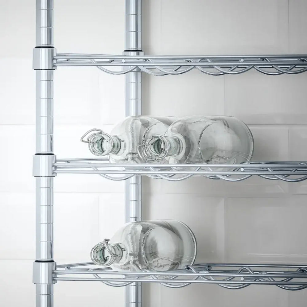 Стеллаж для бутылок - IKEA OMAR, 46х36х181 см, оцинкованная сталь, ОМАР ИКЕА