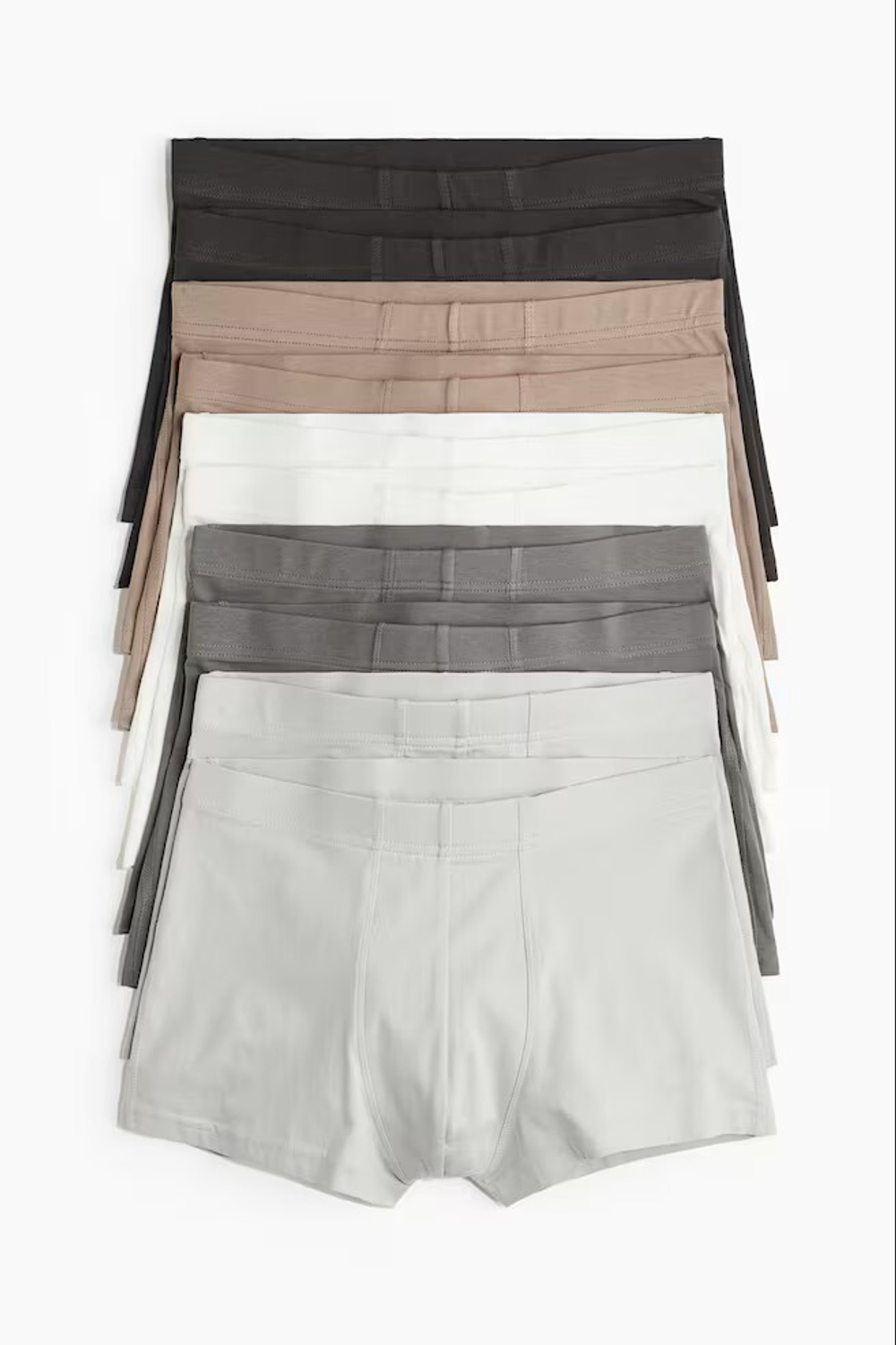 H&M Набор трусов-боксеры из хлопка (10 штук), коричневый