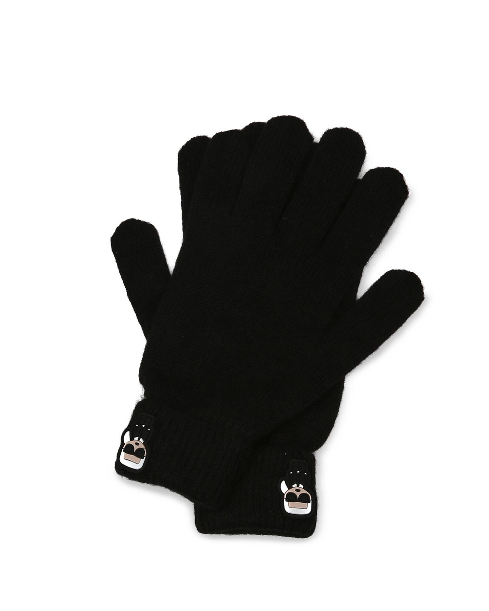 перчатки k/ikonik patch knit Karl Lagerfeld - черный(226W3605)