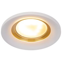 Светильник встраиваемый алюминиевый ЭРА KL107 WH/GD под лампу MR16 GU5.3 белый/золото