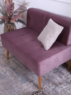 Диван "Twist" антивандальный велюр Lilac/натурал. Для кухни, прихожей, салона красоты, офиса. 100х67х80 см