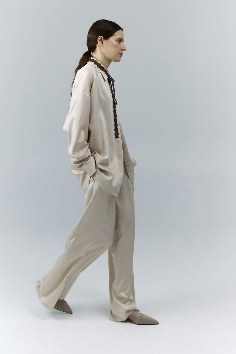 Рубашка струящаяся