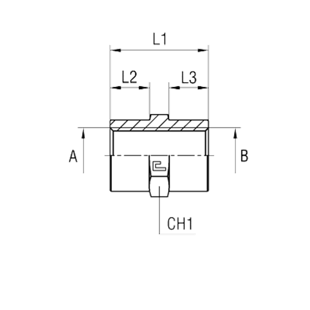 Соединение PS BSP 1/4 - BSP 1/2
