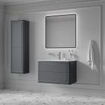 Тумба с умывальником IDDIS Oxford Neo, подвесная, 80 см, темно-серый, OXN80D0i95K