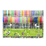 Ручка гелевая, Basir, цветные чернила, серия "Спорт", ароматизированная с блёстками, 60 шт