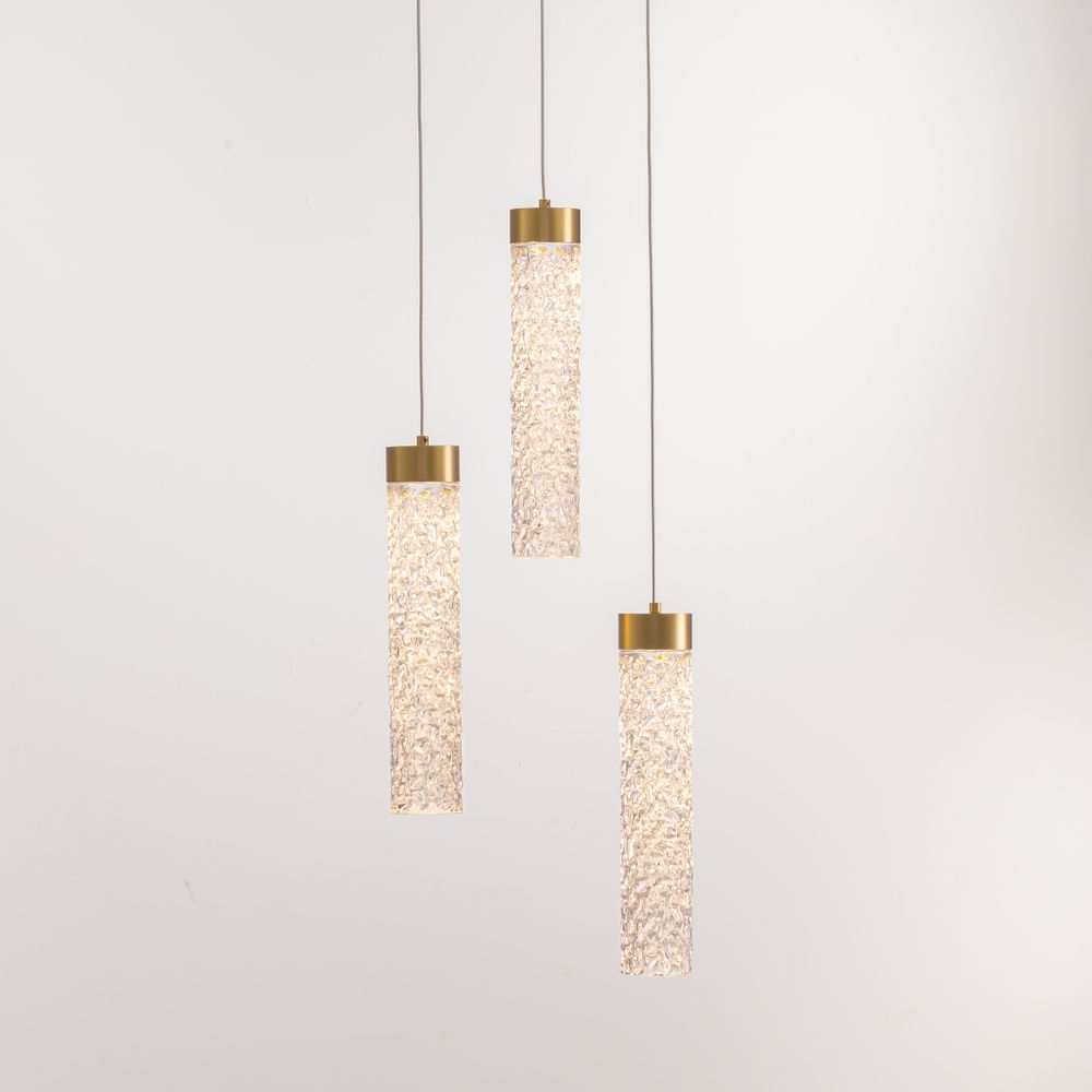 Подвесной светильник MD24030028-3A brass/clear