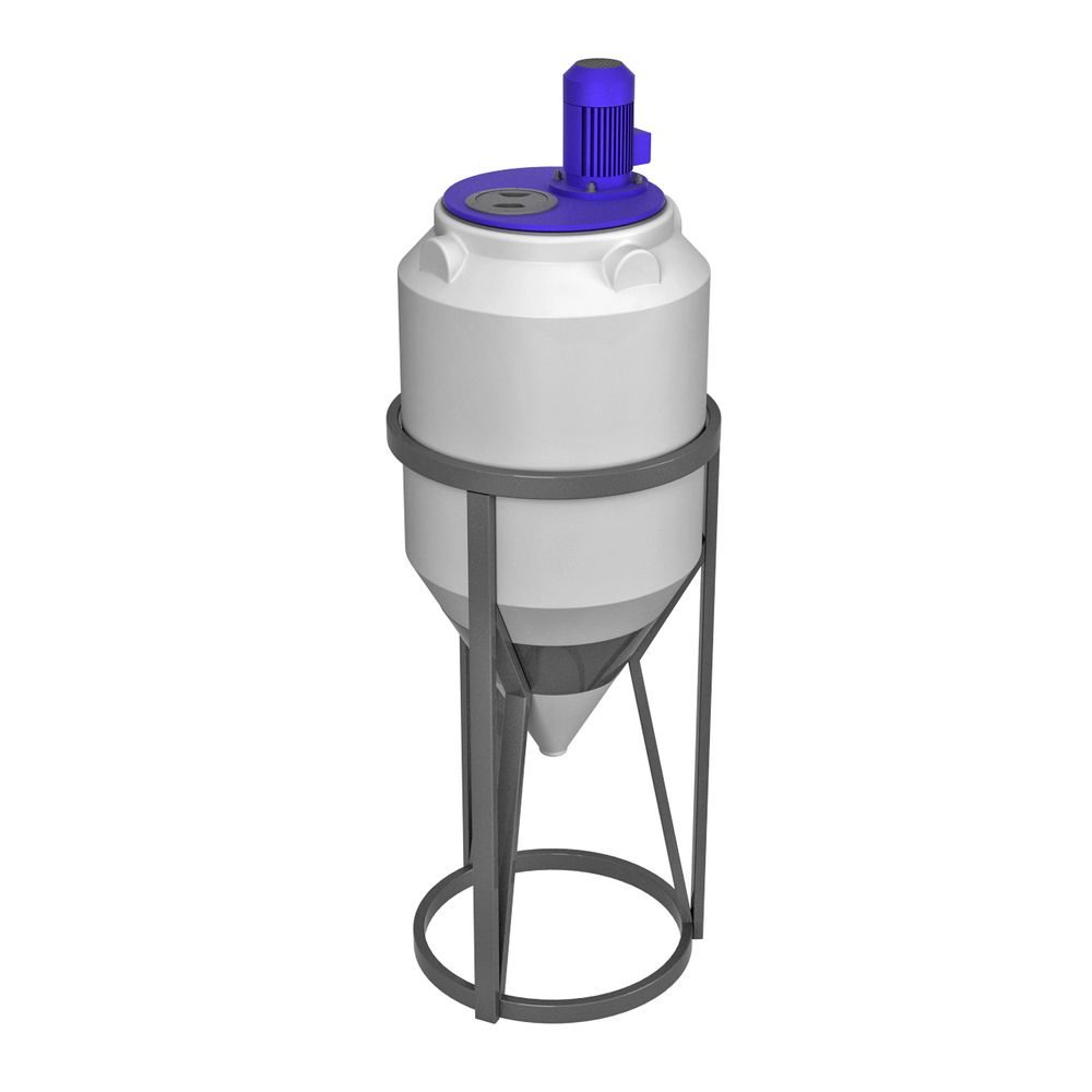 Емкость ФМ 120 белый в обрешетке с турбинной мешалкой ЭкоПром ФМ/ЦКТ 120 л. вертикальная (550x550x1430см;32кг;Белый) - арт.557084