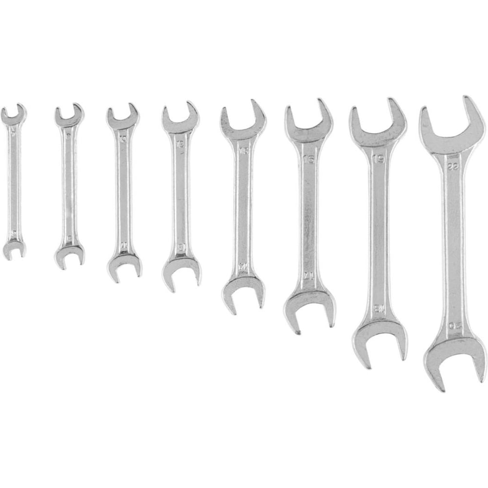 Ключи с открытым зевом 6-22 мм, 8 шт Top Tools 35D256