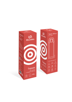 Термос Relaxika 101 (0,5 литра), красный (без лого)