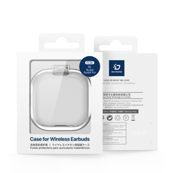 Прозрачный плотный чехол из TPU для наушников Samsung Buds4 и Buds 4 Pro, серия SECI Series от Dux Ducis, в комплекте с карабином