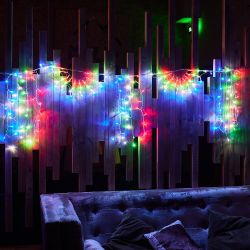 ULD-E1906-180-DTK MULTI IP20 RAINBOW-2 Занавес светодиодный фигурный Радуга. 1.9х0.6м. 14 подвесов. 180 светодиодов. Красный. зеленый. белый. синий свет. Провод прозрачный. TM Uniel.