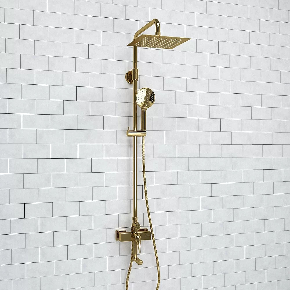 Душевая система WasserKRAFT Sauer A171.256.348.PG золото