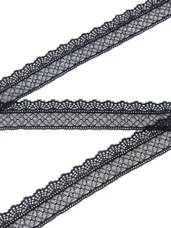 02-29 Кружево узкое эластичное 2,7 см, черный 170