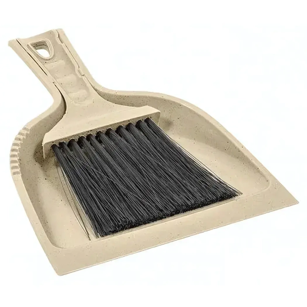 Комплект щетка-сметка Malta с совком, 225мм (бежевый)